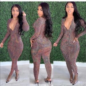 Brand new Womens sexy graphic printed jumpsuit